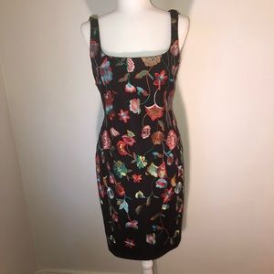 Floral embroidered cocktail dress